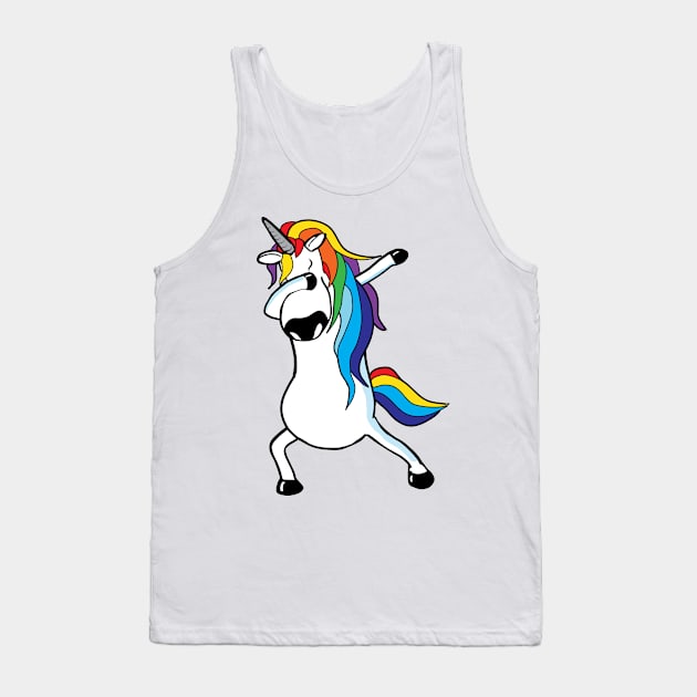 Yet Another Dabbing Unicorn Dancing Tank Top by alltheprints